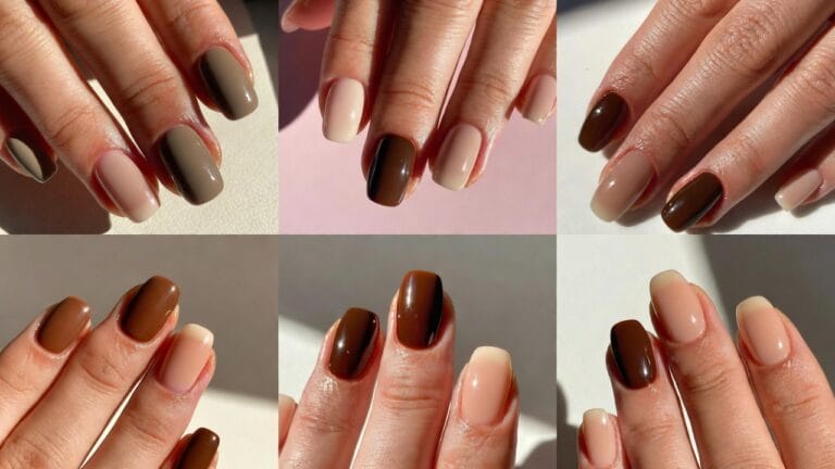 Short nail shapes guide 2026 showing squoval, round, oval, almond and square nails