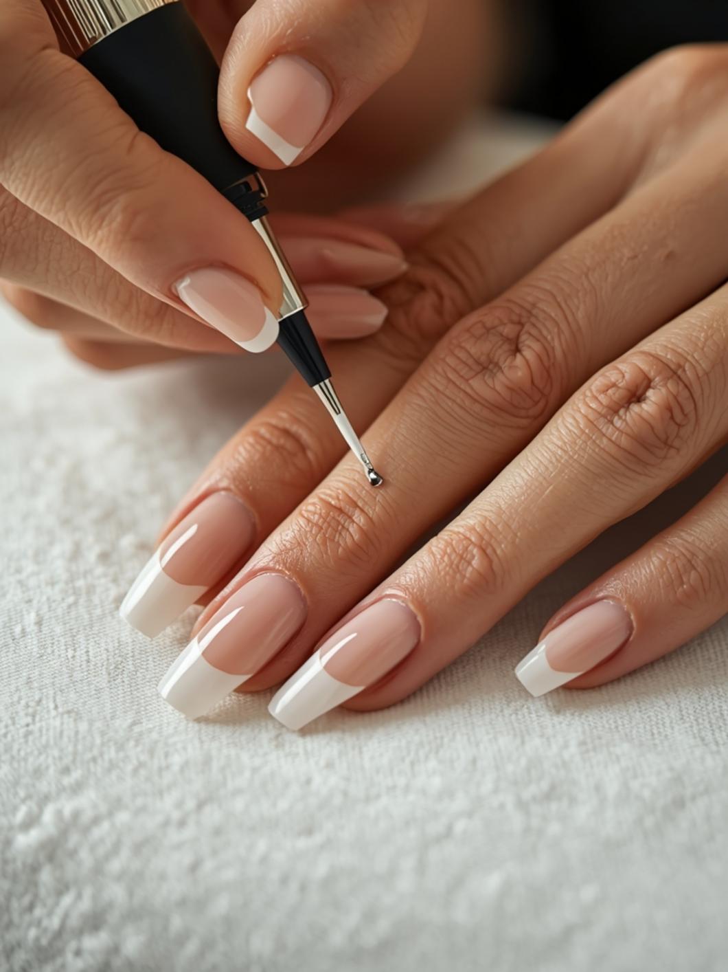 Common mistakes coffin french tip acrylic nails