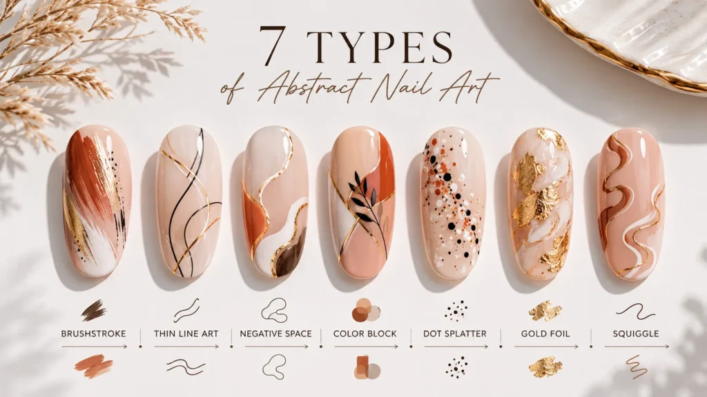 Abstract art nail tips